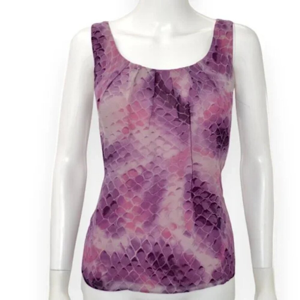Lafayette Purple Pink Snakeskin Python Print Pure… - image 6